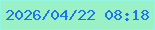 文字の大きさ：3、枠の色：94f6e0、背景の色：9bf1c6、文字の色：1c75e9 無料ブログパーツのブログ時計