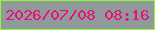 文字の大きさ：5、枠の色：94f82d、背景の色：919a9b、文字の色：e71179 無料ブログパーツのブログ時計