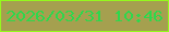 文字の大きさ：2、枠の色：94f91d、背景の色：a5a04f、文字の色：2dd84c 無料ブログパーツのブログ時計