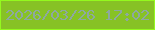 文字の大きさ：3、枠の色：94f91e、背景の色：87c225、文字の色：8da8a0 無料ブログパーツのブログ時計