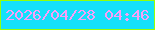 文字の大きさ：4、枠の色：94ff08、背景の色：15e1fa、文字の色：fa9ff7 無料ブログパーツのブログ時計