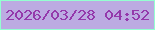 文字の大きさ：3、枠の色：94ffd1、背景の色：bcabe2、文字の色：9439ab 無料ブログパーツのブログ時計