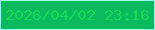 文字の大きさ：1、枠の色：94ffec、背景の色：0bba5f、文字の色：18d954 無料ブログパーツのブログ時計