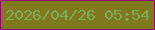 文字の大きさ：4、枠の色：95016e、背景の色：817920、文字の色：7eac55 無料ブログパーツのブログ時計