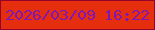 文字の大きさ：1、枠の色：95032c、背景の色：e42e0d、文字の色：7f17b8 無料ブログパーツのブログ時計