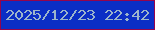 文字の大きさ：5、枠の色：95044c、背景の色：0b2ec5、文字の色：9cb5cb 無料ブログパーツのブログ時計