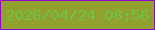文字の大きさ：4、枠の色：9504cc、背景の色：92a02d、文字の色：6dc34a 無料ブログパーツのブログ時計