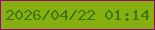 文字の大きさ：4、枠の色：95066e、背景の色：86b011、文字の色：3f7806 無料ブログパーツのブログ時計