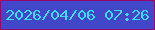 文字の大きさ：4、枠の色：950869、背景の色：4246c8、文字の色：3addf9 無料ブログパーツのブログ時計