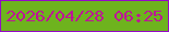 文字の大きさ：5、枠の色：9509c8、背景の色：6eb31e、文字の色：be1597 無料ブログパーツのブログ時計