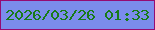 文字の大きさ：4、枠の色：950b73、背景の色：7b8cec、文字の色：187b18 無料ブログパーツのブログ時計