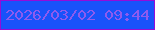 文字の大きさ：1、枠の色：950cd8、背景の色：1952fa、文字の色：8d5bee 無料ブログパーツのブログ時計
