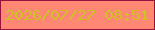 文字の大きさ：4、枠の色：95113f、背景の色：ff8875、文字の色：d2bf20 無料ブログパーツのブログ時計
