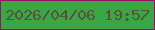 文字の大きさ：4、枠の色：951164、背景の色：3aa645、文字の色：58523d 無料ブログパーツのブログ時計