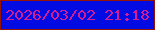 文字の大きさ：1、枠の色：951300、背景の色：020be2、文字の色：d31c93 無料ブログパーツのブログ時計