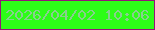 文字の大きさ：1、枠の色：951378、背景の色：2dfd17、文字の色：88cf8f 無料ブログパーツのブログ時計