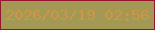 文字の大きさ：4、枠の色：951430、背景の色：a39854、文字の色：cc9748 無料ブログパーツのブログ時計