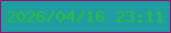 文字の大きさ：4、枠の色：95156d、背景の色：1e9ea2、文字の色：2dbe39 無料ブログパーツのブログ時計