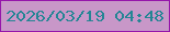 文字の大きさ：5、枠の色：9516aa、背景の色：c897c8、文字の色：248594 無料ブログパーツのブログ時計
