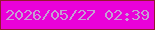 文字の大きさ：2、枠の色：951830、背景の色：ea01d9、文字の色：c5a0d3 無料ブログパーツのブログ時計
