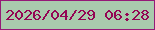 文字の大きさ：4、枠の色：951a77、背景の色：a9cbad、文字の色：940554 無料ブログパーツのブログ時計