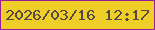 文字の大きさ：4、枠の色：951e99、背景の色：eece27、文字の色：534a46 無料ブログパーツのブログ時計
