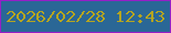 文字の大きさ：4、枠の色：951fc7、背景の色：2a6796、文字の色：b5a520 無料ブログパーツのブログ時計