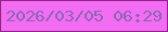 文字の大きさ：4、枠の色：952086、背景の色：f26df3、文字の色：8a65b3 無料ブログパーツのブログ時計