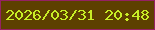 文字の大きさ：3、枠の色：952163、背景の色：5d4000、文字の色：c8ee26 無料ブログパーツのブログ時計