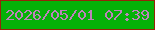 文字の大きさ：1、枠の色：952409、背景の色：05b108、文字の色：bd83bb 無料ブログパーツのブログ時計