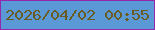 文字の大きさ：2、枠の色：9526ae、背景の色：5a99d5、文字の色：6a5b22 無料ブログパーツのブログ時計