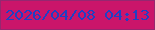 文字の大きさ：2、枠の色：952770、背景の色：ca156a、文字の色：2040c4 無料ブログパーツのブログ時計