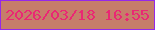 文字の大きさ：1、枠の色：9528e9、背景の色：c67d6a、文字の色：ea2774 無料ブログパーツのブログ時計
