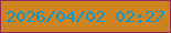 文字の大きさ：4、枠の色：952a58、背景の色：cc8420、文字の色：0d97d1 無料ブログパーツのブログ時計
