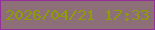 文字の大きさ：5、枠の色：952f9a、背景の色：8d6f77、文字の色：8e9c08 無料ブログパーツのブログ時計
