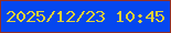 文字の大きさ：4、枠の色：953024、背景の色：0547ef、文字の色：e1d136 無料ブログパーツのブログ時計