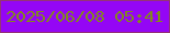 文字の大きさ：3、枠の色：953377、背景の色：9406f5、文字の色：82871e 無料ブログパーツのブログ時計