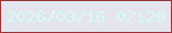 文字の大きさ：2、枠の色：95363a、背景の色：e5e5ef、文字の色：d5fdef 無料ブログパーツのブログ時計