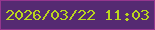 文字の大きさ：5、枠の色：95368e、背景の色：552a72、文字の色：bad51e 無料ブログパーツのブログ時計