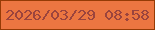 文字の大きさ：5、枠の色：953b05、背景の色：ec7641、文字の色：9c443d 無料ブログパーツのブログ時計