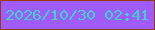 文字の大きさ：5、枠の色：953b0c、背景の色：9f5bfc、文字の色：3ed3c7 無料ブログパーツのブログ時計