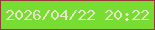 文字の大きさ：5、枠の色：953b38、背景の色：78dd33、文字の色：e6e5c5 無料ブログパーツのブログ時計