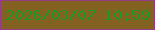 文字の大きさ：3、枠の色：953c87、背景の色：836121、文字の色：219822 無料ブログパーツのブログ時計