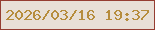 文字の大きさ：4、枠の色：953d31、背景の色：e8dfd6、文字の色：b68c3c 無料ブログパーツのブログ時計