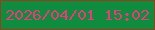 文字の大きさ：5、枠の色：953f1e、背景の色：0f8c3d、文字の色：e83b7c 無料ブログパーツのブログ時計