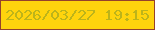 文字の大きさ：5、枠の色：95422c、背景の色：ffd40d、文字の色：bdb41a 無料ブログパーツのブログ時計