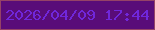 文字の大きさ：1、枠の色：954267、背景の色：590c79、文字の色：7027da 無料ブログパーツのブログ時計