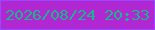 文字の大きさ：3、枠の色：9548fe、背景の色：b127d2、文字の色：19b68b 無料ブログパーツのブログ時計