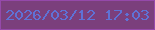 文字の大きさ：4、枠の色：9549aa、背景の色：7b3f7c、文字の色：5f72d6 無料ブログパーツのブログ時計