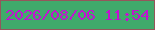 文字の大きさ：4、枠の色：95565b、背景の色：40aa6b、文字の色：c212d1 無料ブログパーツのブログ時計